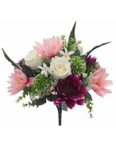 Dahlia & Rose Mixed Bush Pink/Cerise/Ivory
