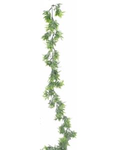 Plastic Tea Leaf Garland Green