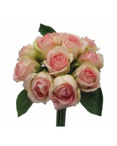 27cm Rosebud Bundle Peach/Green