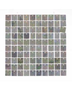 Clip together Sequin wall panel 30cm x30cm Square Holographic silver