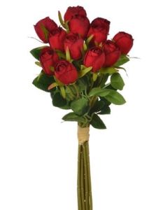 45cm Rosebud Bundle Red (Florist Supplies UK)