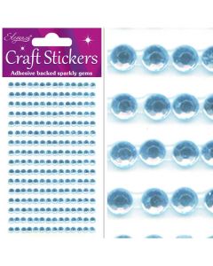 Eleganza Craft Stickers 4mm 240 Gems Pearl Blue