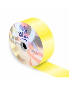 50mm (2") Poly Ribbon 100 Yards Lemon Florist Supplies UK