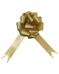 POLY RIBBON PULL BOWS 30MM X 30PCS GOLD - 030825