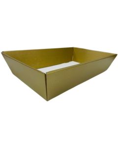 28 X 18CM MEDIUM HAMPER TRAY GOLD 032614/1