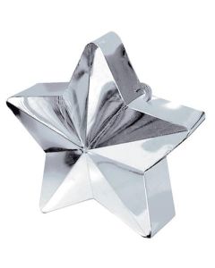 Silver Metallic Star Balloon Weight Anagram