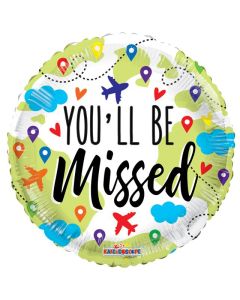 18" Green You'll Be Missed Round Foil Kaleidoscope