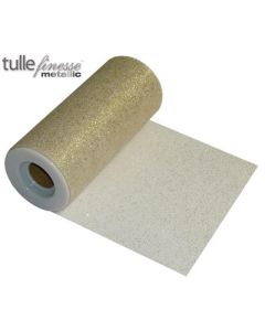 Tulle Finesse Metallic Gold (Glitter) 6inch x 25yards