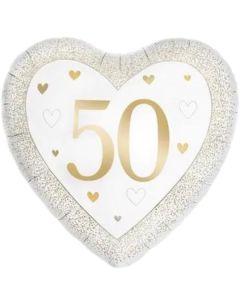 18" 50th Anniversary Heart Foil Oaktree