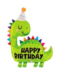 38" Birthday Dino Shape Foil Grabo