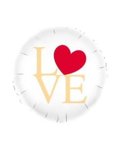 18" Love Round Foil Eurowrap