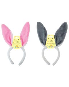 Fluffy Bunny Ear Headbands Pk12 Eurowrap