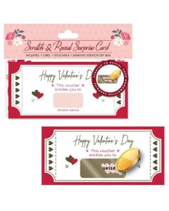 Valentine's Scratch Card Voucher Pk 24 Eurowrap