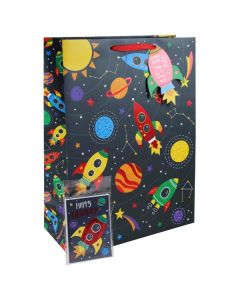 Extra Large Solar System Gift Bags & Card Pk6 Eurowrap