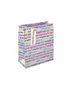 Medium Metallic Birthday Gift Bags Pk6 Eurowrap