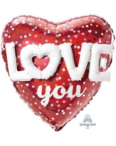 36" Love You Multi Foil Balloon