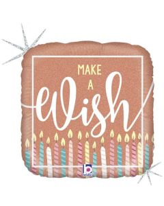 18" Rose Gold Wish Foil Balloon Oaktree