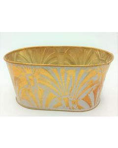 Kyrenia Trough Lined Gold 24x12x9cm