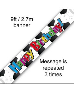 Happy Birthday Football Banner Oaktree
