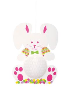 Easter Bunny Honeycomb Hanging Decoration 35cm Unique