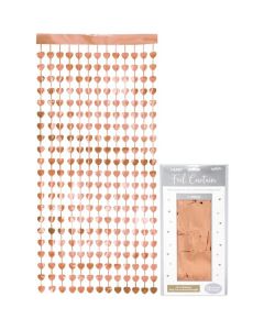 HEART FOIL DOOR CURTAIN 0.90MX2.50M MET ROSE GLD - 667617