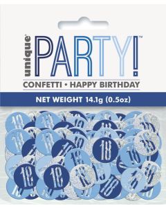 Age 18 Blue Table Confetti Unique