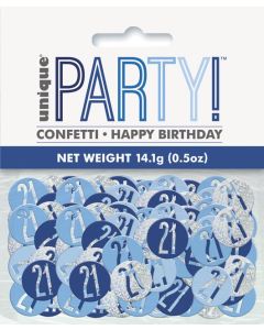 Age 21 Blue Table Confetti Unique