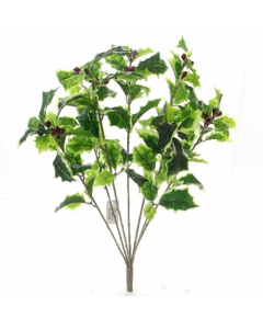 40cm Holly And Berry Bush Variegated