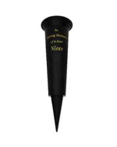 Grave Vase Black ILM Of A Dear Niece