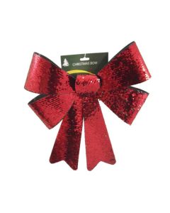 Large Christmas Door Bow Red Sequins