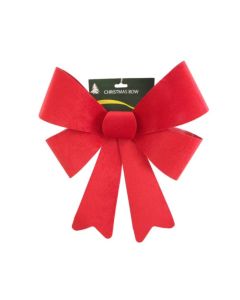 46cm Large Christmas Door Bow Velvet Red