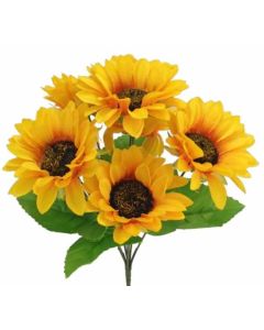 36cm Sunflower Bush Yellow