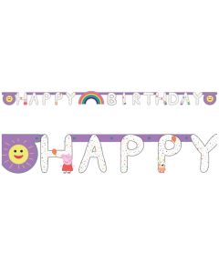 Peppa Pig Happy Birthday Letter Banner