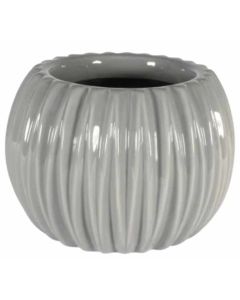 Grey Ribbed Orchid Pot 18.3cm