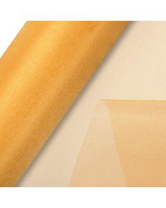 Organza Snow Sheer Roll Gold 29cm x 25m
