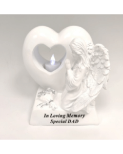Dad Angel Open Heart With White LED