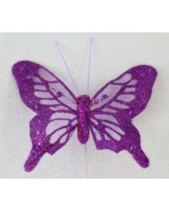 8cm Butterflies Purple