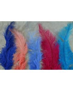 Mixed Colour Ostrich Style Feathers x10 40-60cm approx.