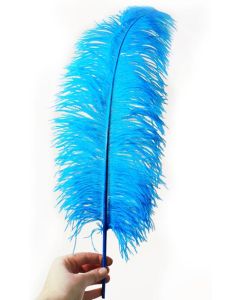 Turquoise Ostrich Style Feathers x10 40-60cm approx.