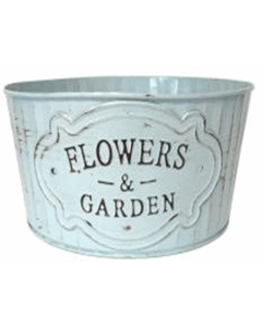 22cm Flowers & Garden Zinc Bowl