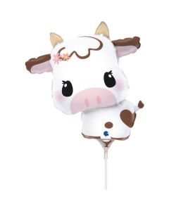 14" Cute Cow Mini Shape Foil Grabo Unpackaged