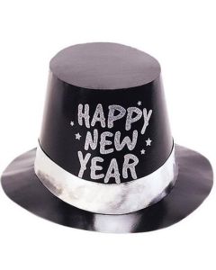 Happy New Year Glitter Top Hat