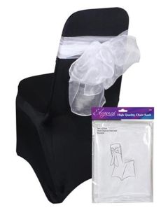 Sheer Organza Chair Sash White 3m x 27cm