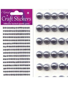 Eleganza Craft Stickers 4mm X 240 Pearls Silver No.24