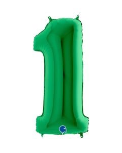 40" Green Number 1 Foil Balloon Grabo