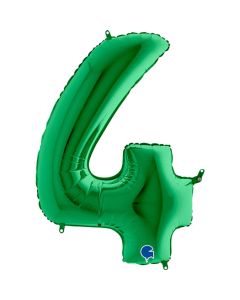 40" Green Number 4 Foil Balloon Grabo