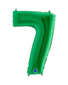 40" Green Number 7 Foil Balloon Grabo