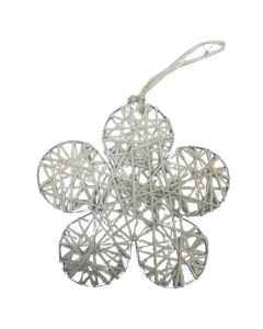 White Paper-Rope Flower Hanging Decoration