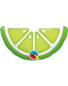 14" Lime Slice Air-Fill Foil Balloon Unpackaged  Qualatex