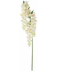 Silk 3 Head Wisteria Stem Cream & Pink